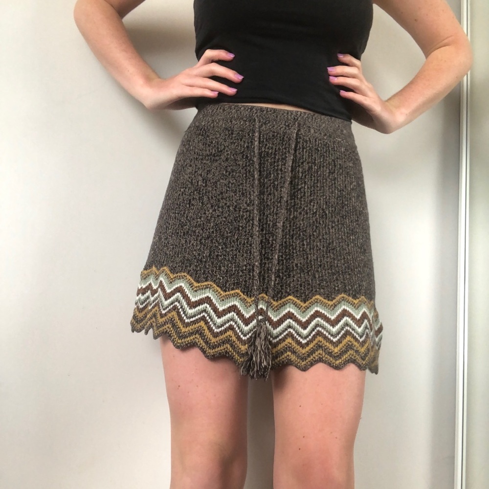 Urban Outfitters Mini Chevron Skirt